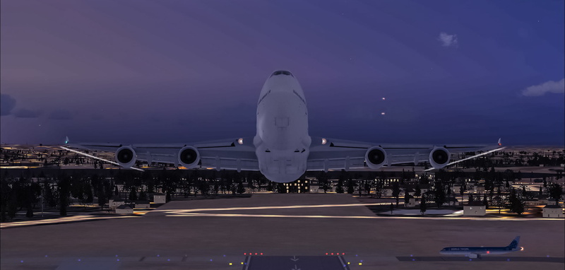 transportation, air vehicle, dusk, Boeing, sky, cloud - sky, airport, nature, outdoors, Boeing 747, commercial airplane, built structure, clouds, aerospace industry