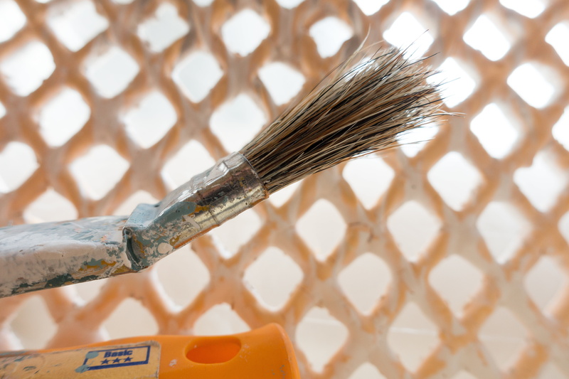 close-up, renovate, plant, growth, barrier, painting, agriculture, protective film, painter working, paint, work, nature, drip tray grid, color, metal