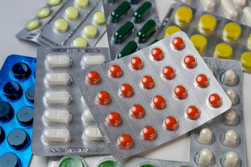 package, medicine, blisters, close-up, blister pack, 4K, directly above, dose, indoors, still life, capsules, large group of objects, container, high angle view