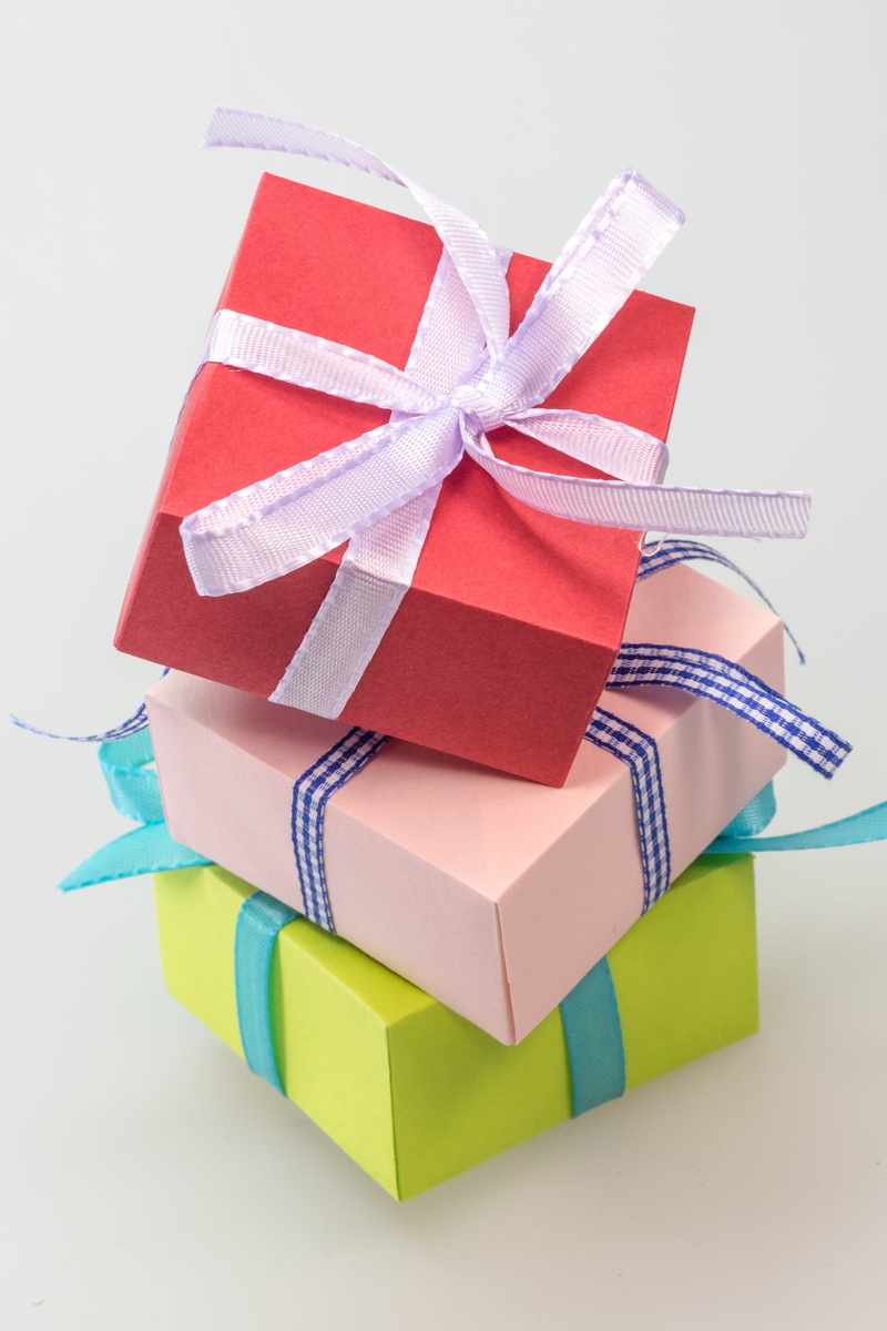 packed, assorted, gift, decoration, colorful, stack, three, packages, still life, made, celebration, mothers day, box - Container, anniversary, bow, packet loop