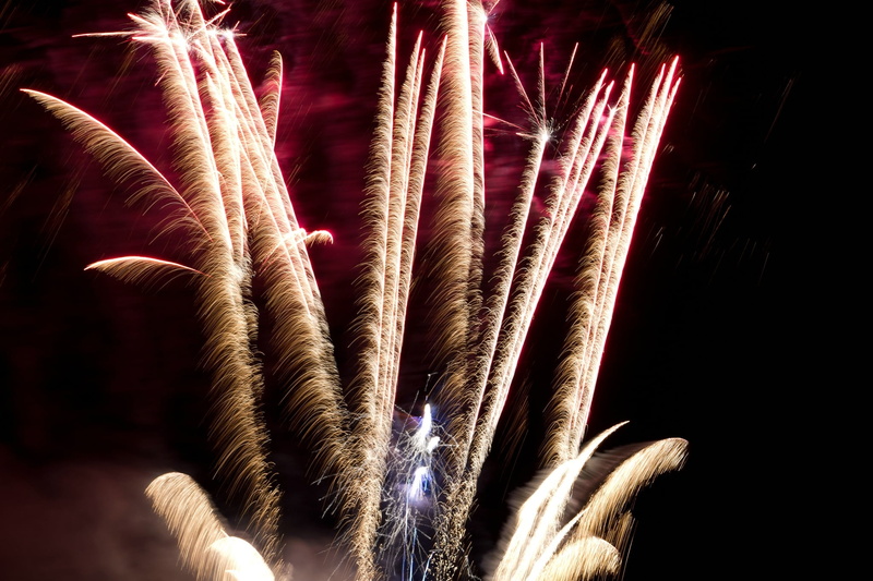 evening, fireworks rocket, illuminated, exploding, red, sky, new years eve, long exposure, glowing, lights, firework display, arts culture and entertainment