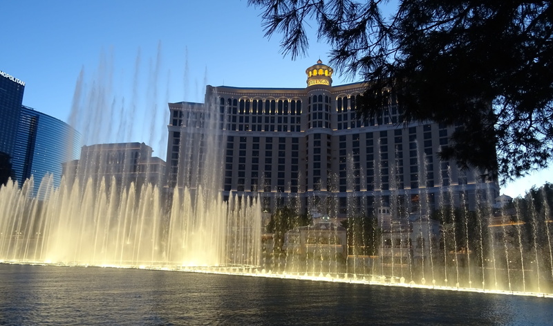 Strip, vegas, Las Vegas, nightlife, spraying, night, plant, built structure, tourism, luxury, hotel, 2K, outdoors, office building exterior, america, motion