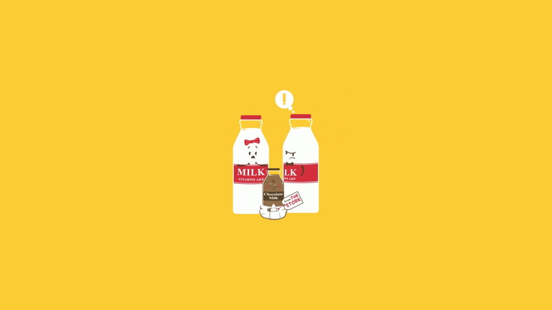 yellow background, milk, bottles, still life, studio shot, drink, colored background, yellow, copy space, no people, food, 1080P, representation, bottle
