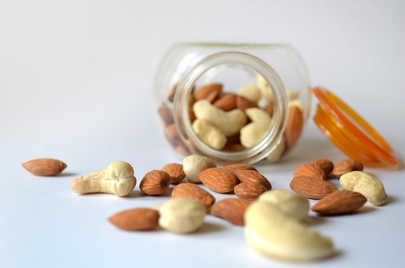 large group of objects, nut, medicine, close-up, kitchen, almonds, food and drink, wellbeing, cashew, pill, healthy eating, white background, healthy lifestyle