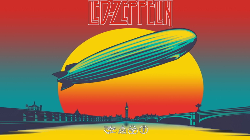 no people, balloon, red, striped, music album covers led zeppelin, multi colored, hot air balloon, sky, mode of transportation, nature, city, yellow, flying