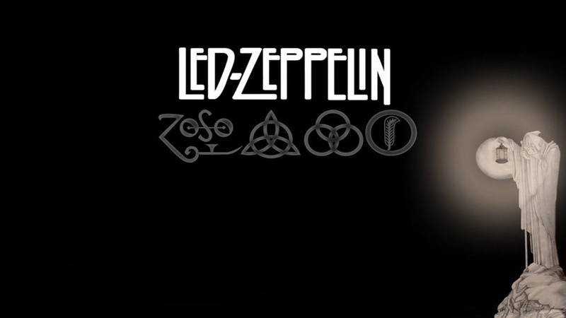 Band (Music), message, western script, guidance, 1080P, capital letter, black color, studio shot, no people, Led Zeppelin, indoors, night, communication