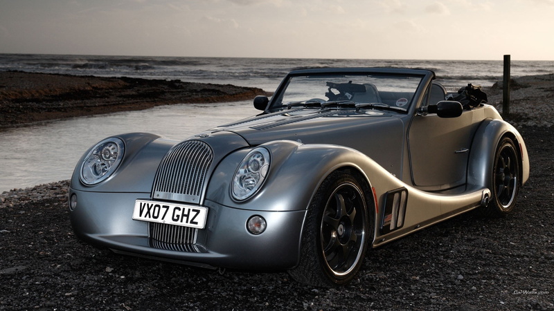 water, 1080P, luxury, mercedes, retro styled, nature, metal, convertible, no people, benz, land, wheel, vehicle, silver cars, sky, gray, horizon over water