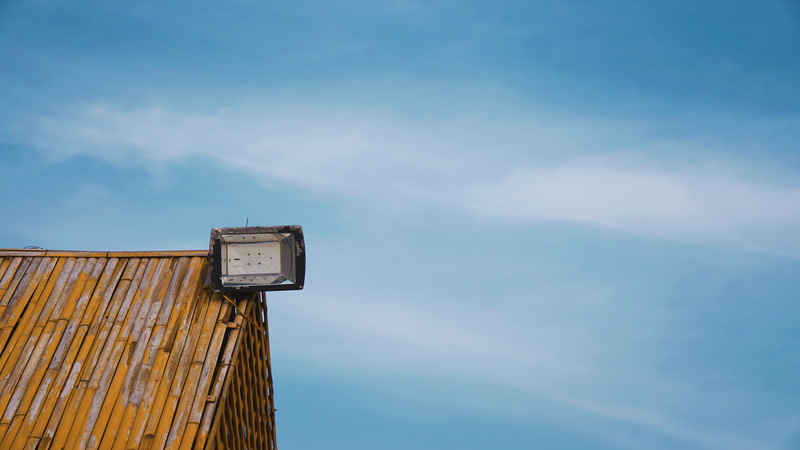 built structure, architecture, minimalism, gujarat, cloud - sky, nature, no people, blue, metal, roof, building exterior, shed, minimal, high section, wood - material