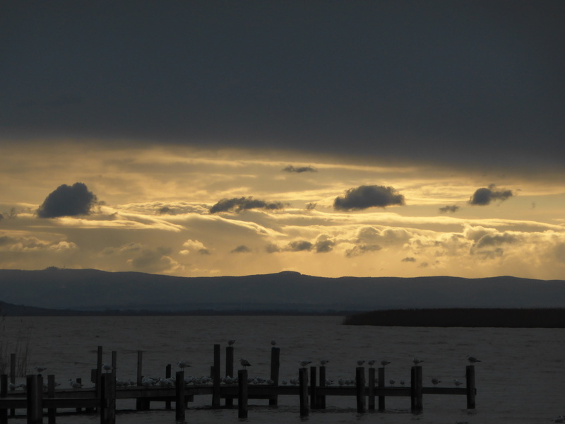 dark clouds, tranquil scene, earth, night, planet, sunrise, mountain range, outdoors, morgenstimmung, non-urban scene, pier, morning, lantern, nature, lights