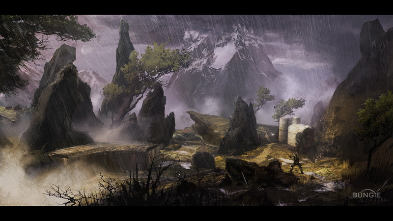 concept, hd, Halo Reach, video, halo, rain, 1080P, reach, art, games