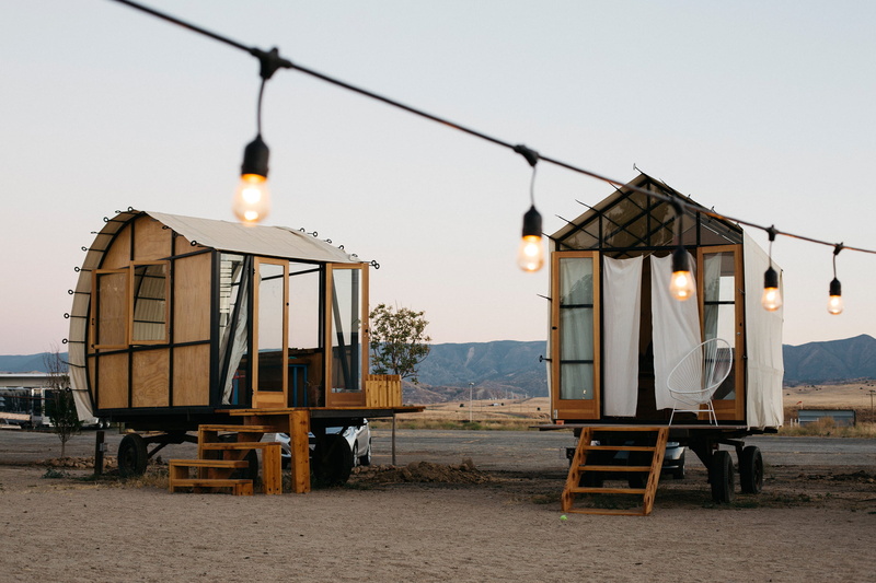 lightbulb, lighting equipment, day, brown, wood - material, road trip, road, trailer, land, yurt, illuminated, ladder, sunset, 1080P, sky, no people, building exterior