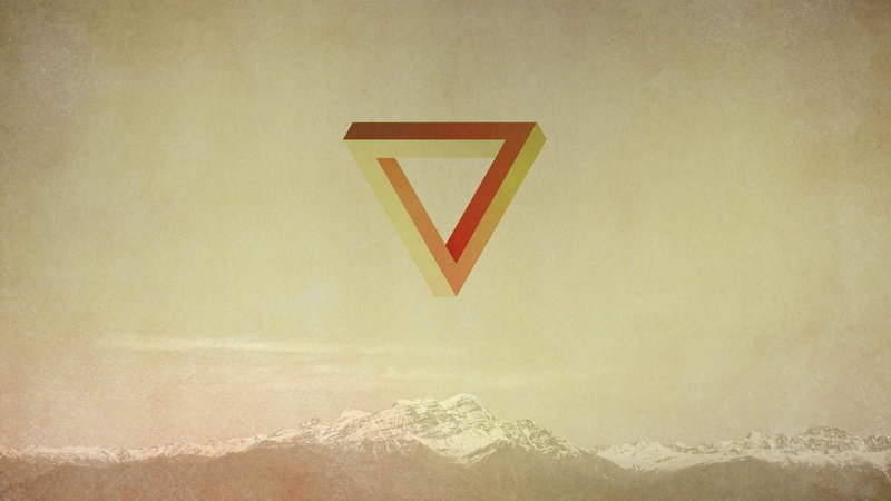 1080P, theverge, optical illusion, triangle, geometry, minimalism, digital art, Penrose triangle