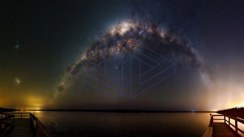 1080P, landscape, Blurred, galaxy, stars, space, Penrose Triangle