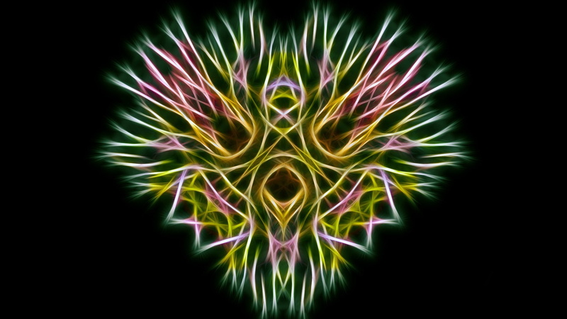 indoors, plant, illuminated, abstract, nature, flower, yellow, black background, studio shot, close-up, multi colored, beauty in nature, 1080P, Fractalius