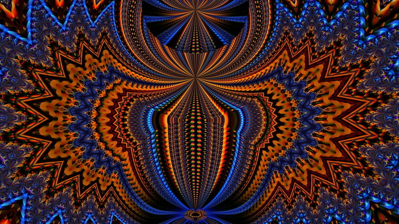 close-up, fractal art, pattern, architecture, no people, multi colored, 1080P, art, artwork, backgrounds, craft, ceiling, ornate, floral pattern, directly below