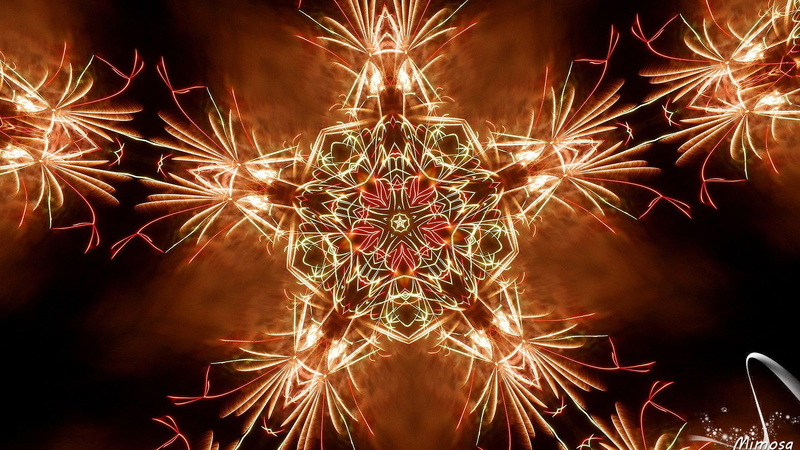 Artistic, Kaleidoscope, Bright, Pattern, Star, 1080P, Abstract, Colors, Digital Art