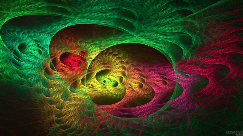 concepts, digital, swirl, fractal, 1080P, indoors, photographic Effects, background, red, Pattern, green color, chaos, dreamlike, backdrop, art