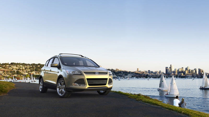 transportation, sky, Ford Explorer, copy space, sunlight, motor vehicle, city, nature, car, built structure, road, blue, 1080P, mode of transportation