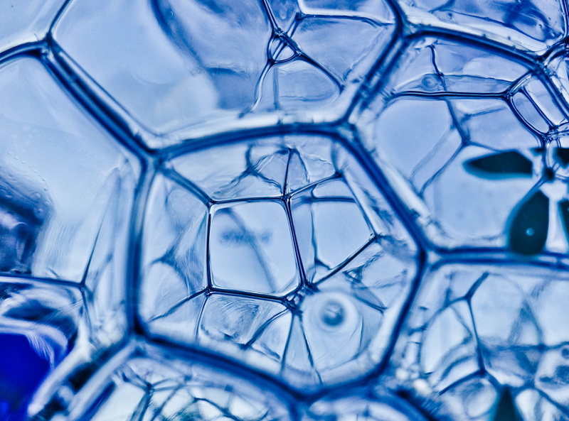 pattern, macro, science, geometry, 4K, water, abstract, magnification, indoors, full frame, nature, soap sud, biology, backgrounds, soap, photography