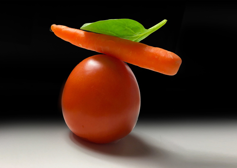 plant part, balance, tomato, single object, food, no people, diet, food and drink, green color, vegetarian food, vegetable, genetic research, small, healthy eating