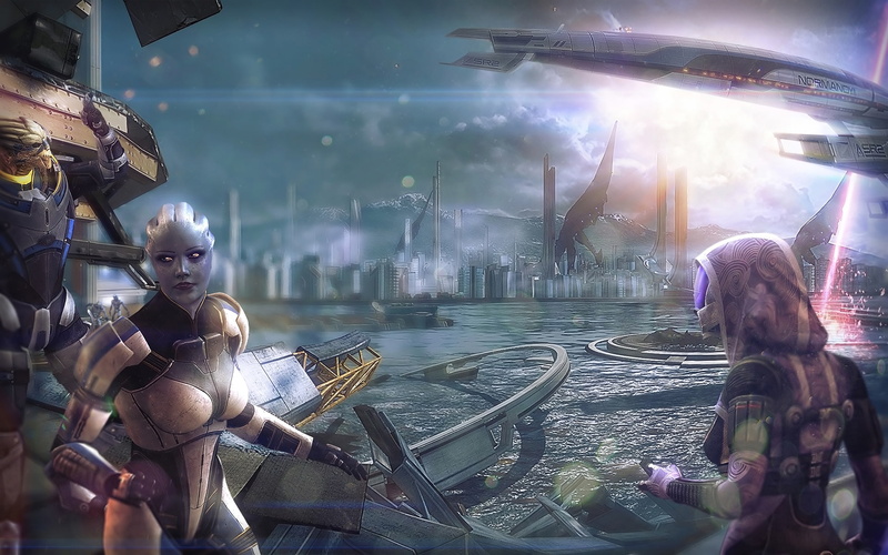 alien, mass, armor, 3 d, aliens, effect, games, 1080P, warrior, sci fi, girls, graphics