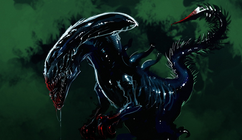 black color, water, nature, representation, no people, animal themes, statue, lake, animal representation, Xenomorph, purity, art and craft, sculpture