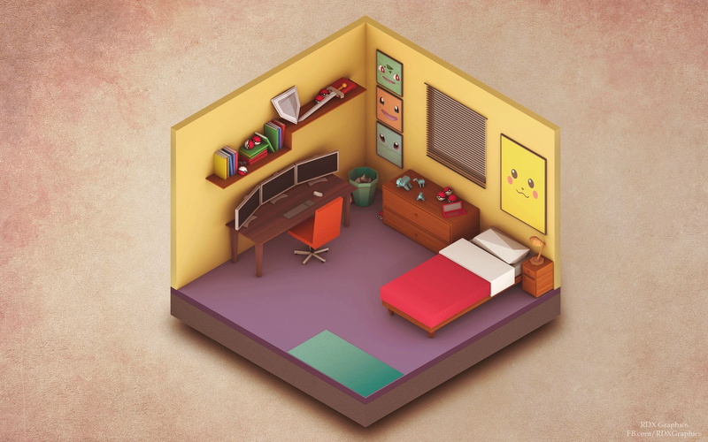Isometric, bollywood, hd, 2K, px, x, 2560x1600 px, entertainment, art, bedroom