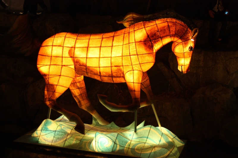 animal wildlife, lantern festival, indoors, mammal, human representation, art and craft, statue, kkotdeung festival, illuminated, 2K, one animal, isometric article