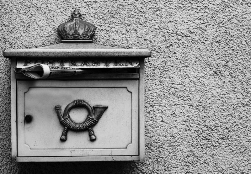 window, low angle view, text, newspaper, box, wall, old, shape, house entrance, textured, built structure, letter boxes, post mail box, close-up, 2K, gray
