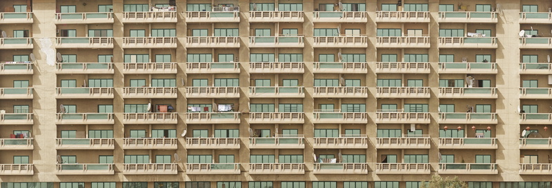 pattern, urban, apartment building, low angle view, facade, in a row, building, brown, balcony, 8K, architecture, built structure, apartment, book, housing development