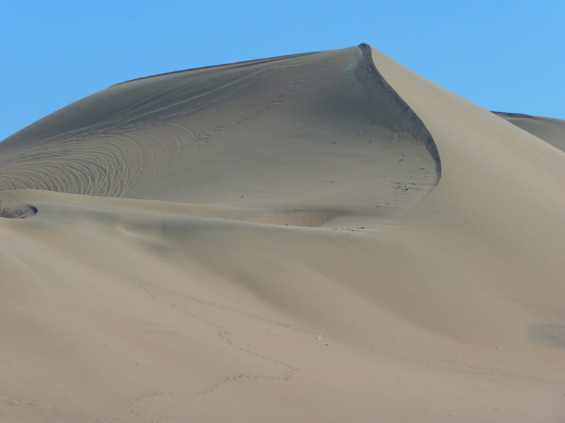 Dry, Desert, scenics - nature, nazca, sand, outdoors, dune ridge, low angle view, tranquility, sand Dune, land, Dune, non-urban scene, climate, day, blue