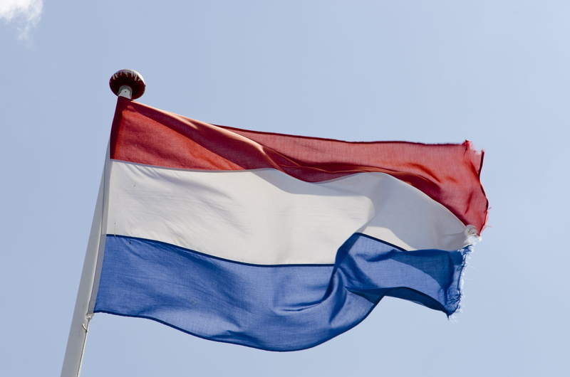 copy space, patriotic, dutch, White, clear sky, white color, Red, sky, no people, day, pride, holland, banner, waving flag, patriotism, country, textile