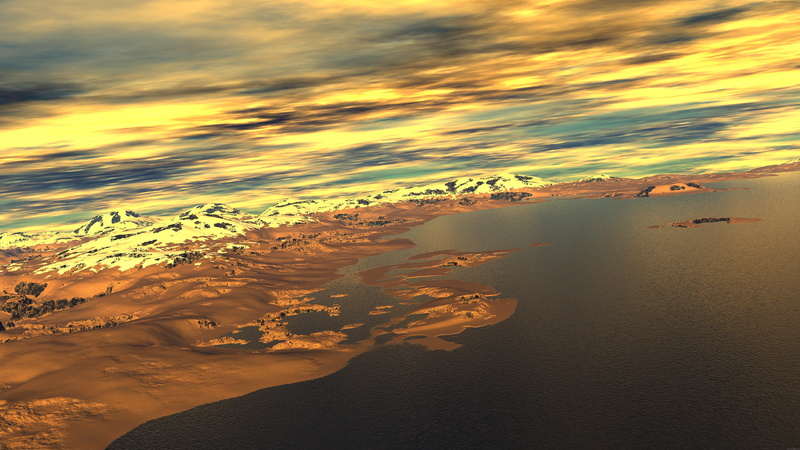 sea, sunset, 8K, aerial, landscape, 3d, graphic, photo