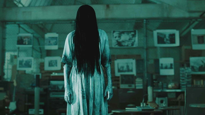 built structure, architecture, the ring 3d hd  pic, unrecognizable person, adult, rear view, hopelessness, focus on foreground, black hair, indoors, 720P