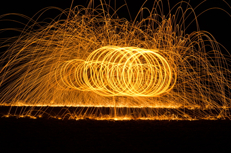 sparks, illuminated, backgrounds, firework display, yellow, orange color, light trail, evening, motion, abstract, heat - Temperature, blurred motion, glowing