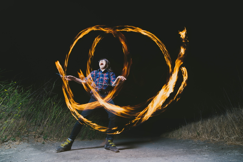child, childhood, time, full length, front view, leisure activity, men, people, day, burning, nature, steel, skill, man, fire, arts culture and entertainment