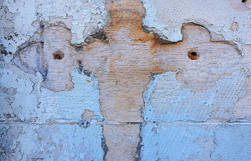 built structure, rough, outdoors, pattern, close-up, cross, brown, backgrounds, bad condition, old, concrete, wall, weathered, textured, decline, full frame