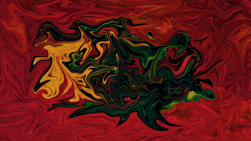 paint brushes, digital art, abstract, oil painting, liquid, colorful, dark, interference, fluid, 4K, brush, artwork, black