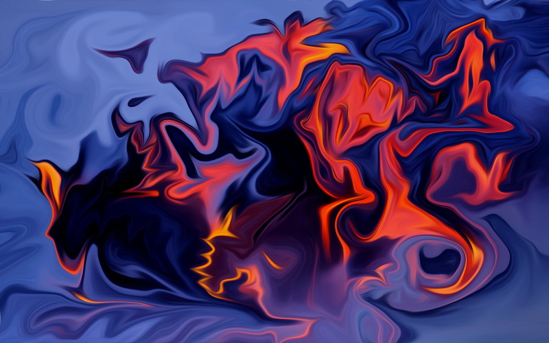 interference, dark, brush, 1080P, paint splash, liquid, colorful, oil painting, shapes, gradient, paint brushes, abstract, fluid, artwork, digital art