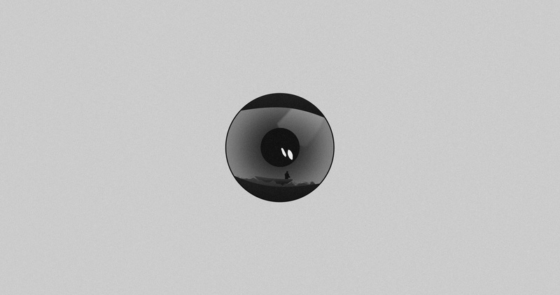 circle, illustration, sea, minimalism, simple, interference, white, artwork, simple background, 8K, black, eyes