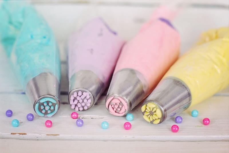 pink, pastels, four, pink color, piping, food, sweet, choice, frosting, cake decorating, tips, creativity, baking, large group of objects, 4K, group of objects