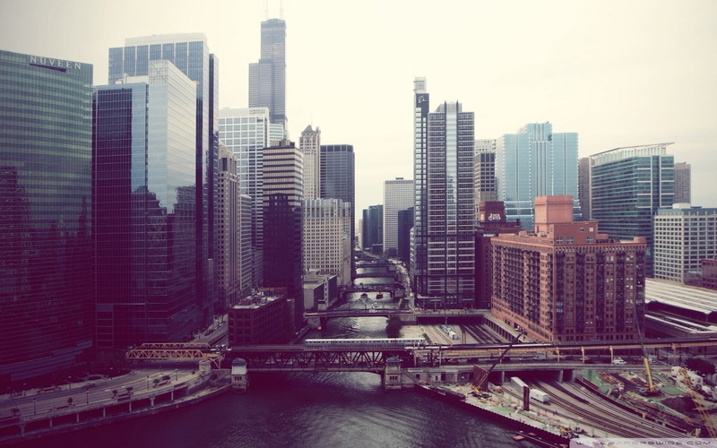 nature, urban skyline, office, office building exterior, skyscraper, architecture, water, financial district, building, outdoors, 1080P, Chicago, city