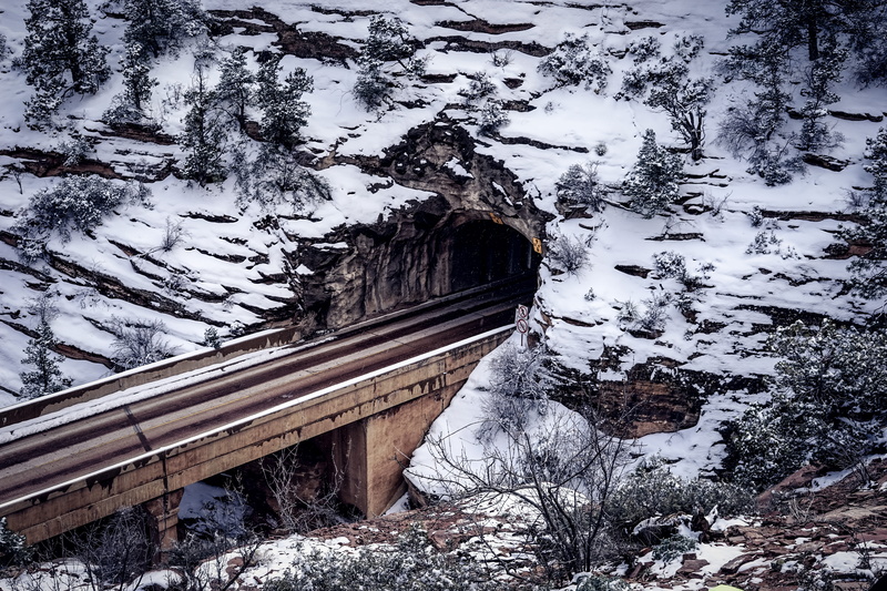 bridge, winter, building exterior, architecture, frozen, tree, outdoors, snow, no people, covering, 5K, day, tunnel, bridge - man made structure, nature