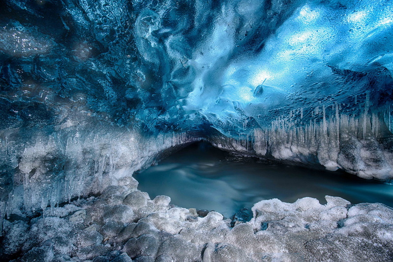 power in nature, no people, 1080P, beauty in nature, blue, glacier, ice, water, nature, frozen, scenics - nature, the tunnel, lake, tranquility, winter