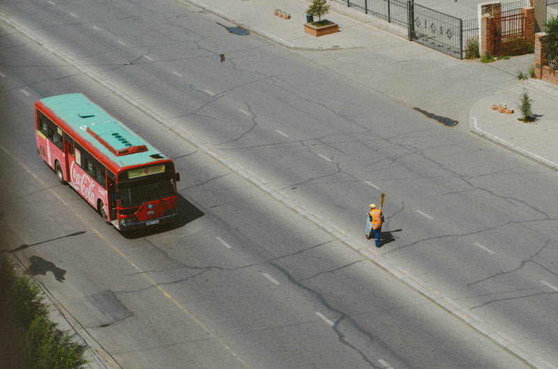 mongolium, motor vehicle, people, 4K, coca cola, public transportation, ulaanbaatar, avenue, transportation, occupation, built structure, bus, city, land vehicle