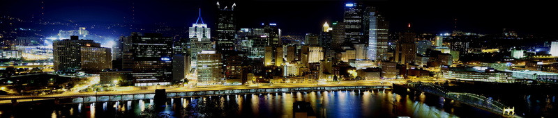 skyscraper, downtown district, financial district, city life, 5K, tower, water, cityscape, residential district, night, reflection, city, outdoors, urban skyline