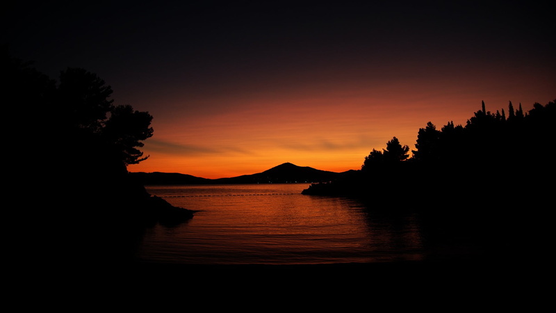 orange, idyllic, tree, orange color, water, nature, tranquility, tranquil scene, 1080P, scenics - nature, calm, no people, plant, romantic sky, reflection
