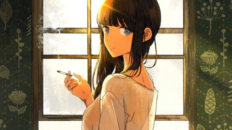 solo, cigarettes, 1080P, anime girls, smoke