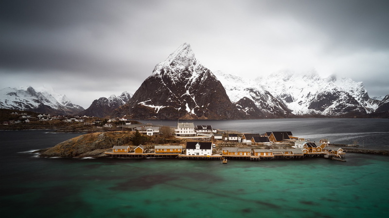built structure, no people, 1080P, cloud - sky, architecture, scenics - nature, landscape, sea, mountain peak, mountain, lagoon, snow, Brian Matiash, environment