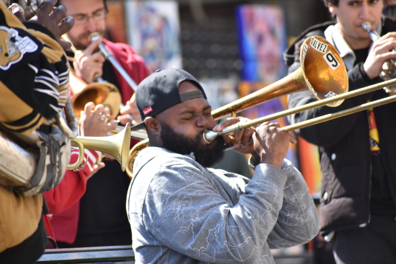 5K, brass instrument, music, musical equipment, performance, new orleans, real people, men, celebration, adult, brass, group of people, focus on foreground
